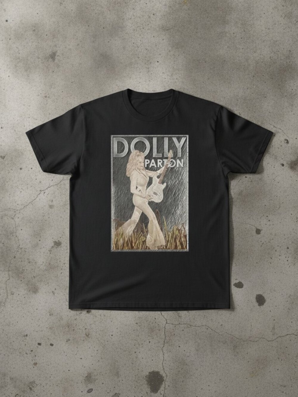 Dolly Parton Graphic T-Shirt Black Country Music Vintage Inspired Unisex Tee